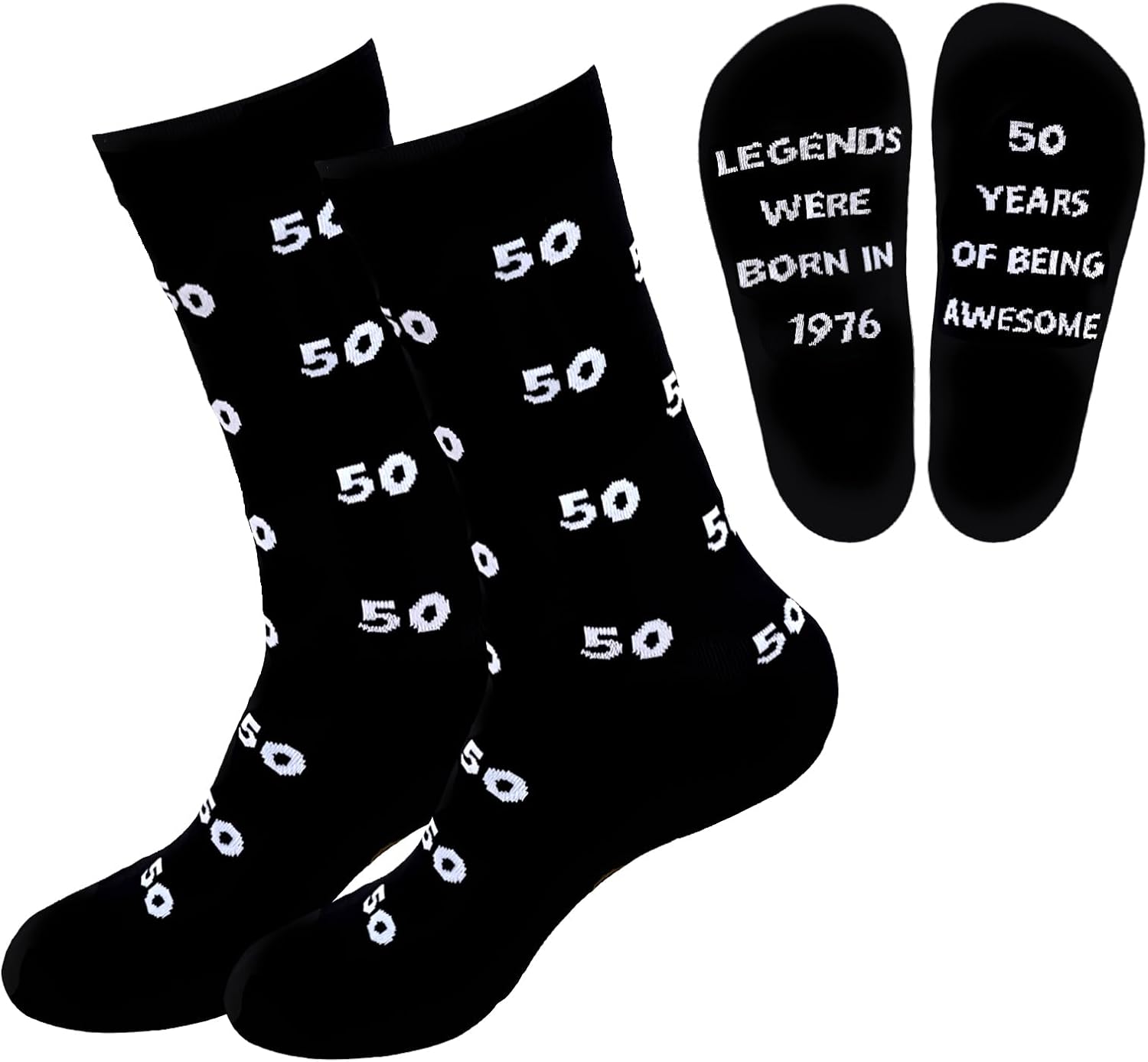 50th Birthday Crew Socks