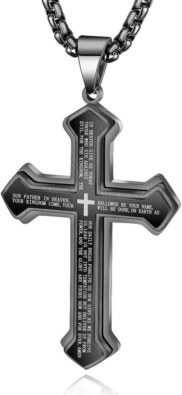 OLEVS Stainless Steel Cross Necklaces