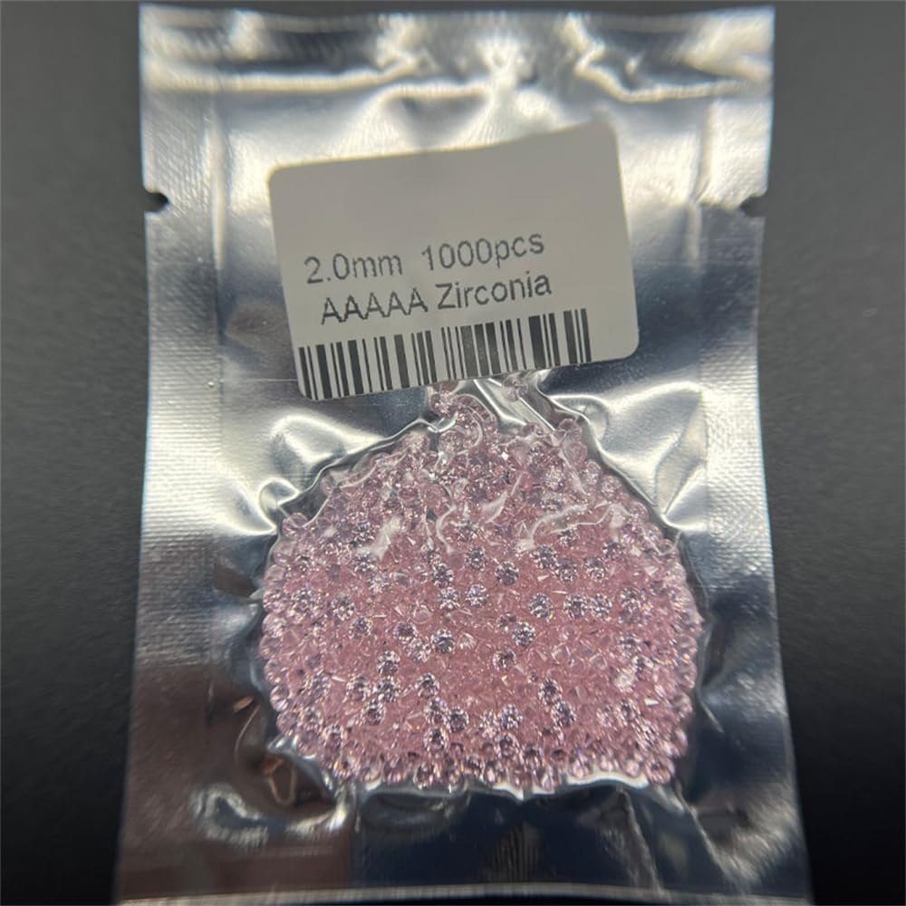 500PCS Pink Cubic Zirconia Stones