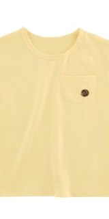 POBIDOBY Toddler Boy Tshirt with Pocket, Boys Summer Plain Clothes for Hiking, Short Sleeve Shirt with Cute Patterns (US, Age, 2 Years, Yellow)
