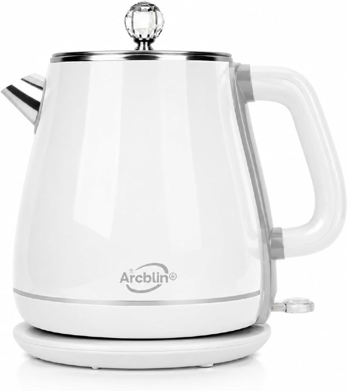 1.8L Electric Kettle, Tea Kettle with Fast Boil 1350W, Pearl White