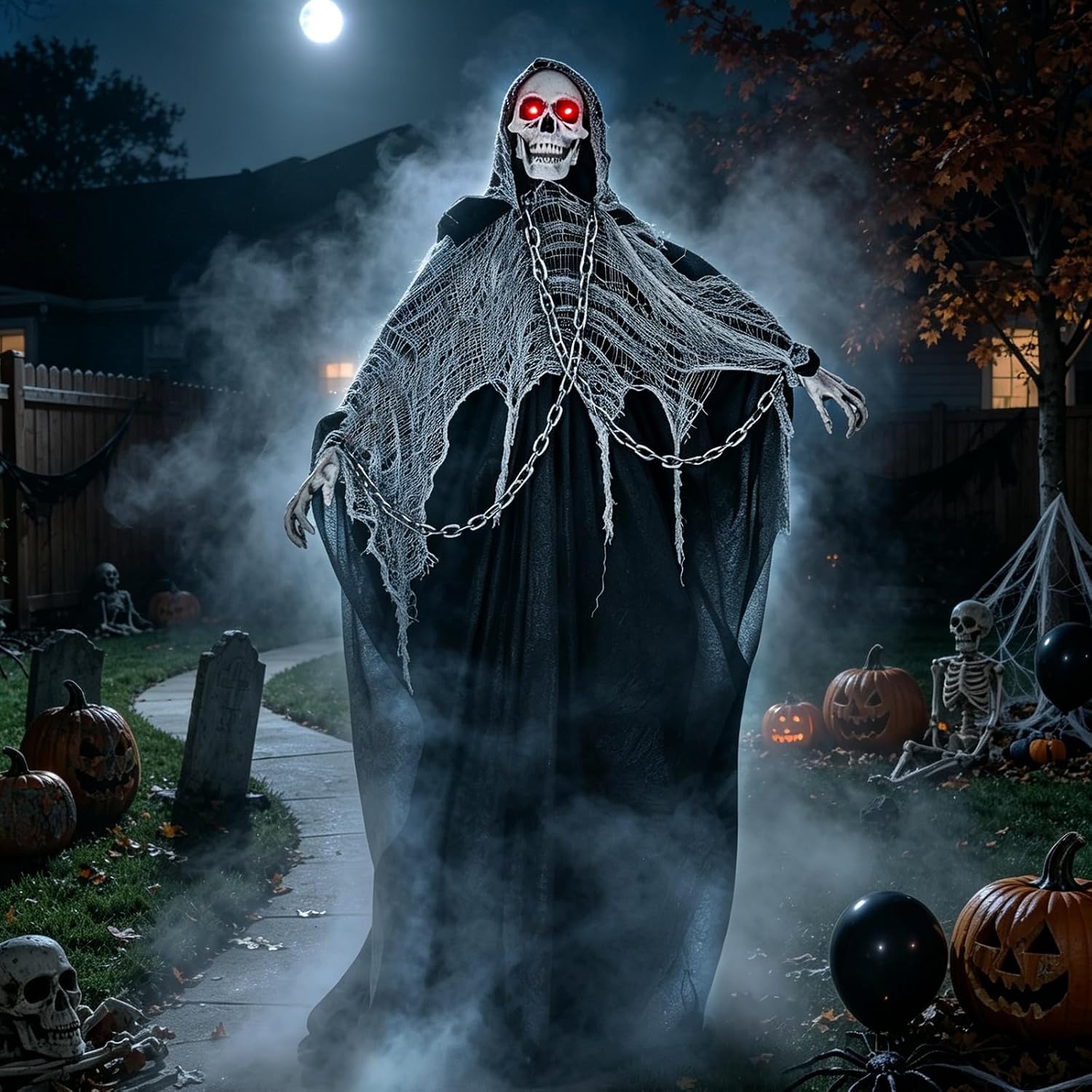 74" Halloween Grim Reaper Animatronics