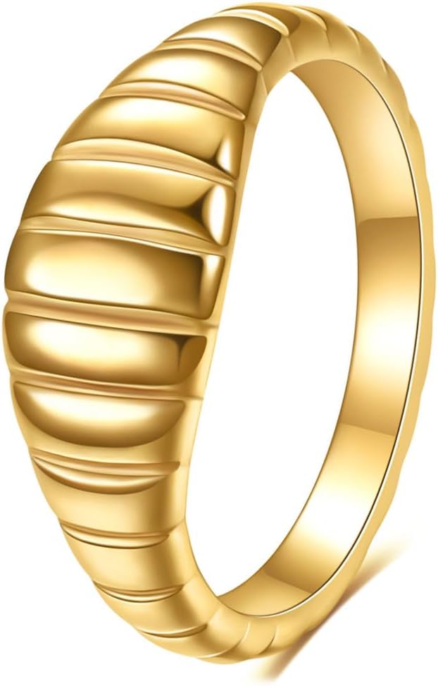 MYNENEY Gold Plated Signet Rings