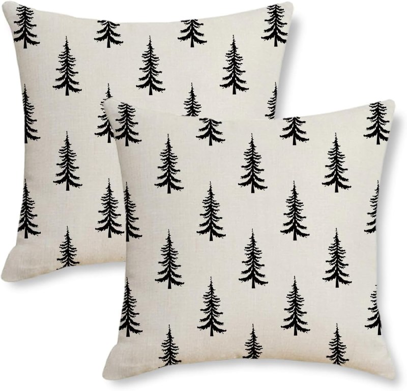 BYONEESS Christmas Tree Pillow Covers