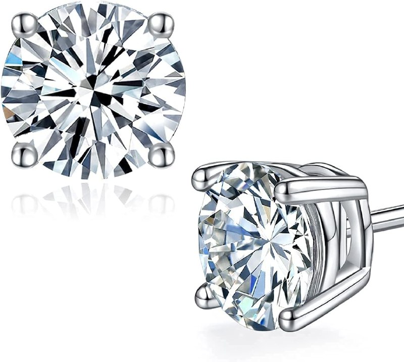 Morrisanite Sterling Studs