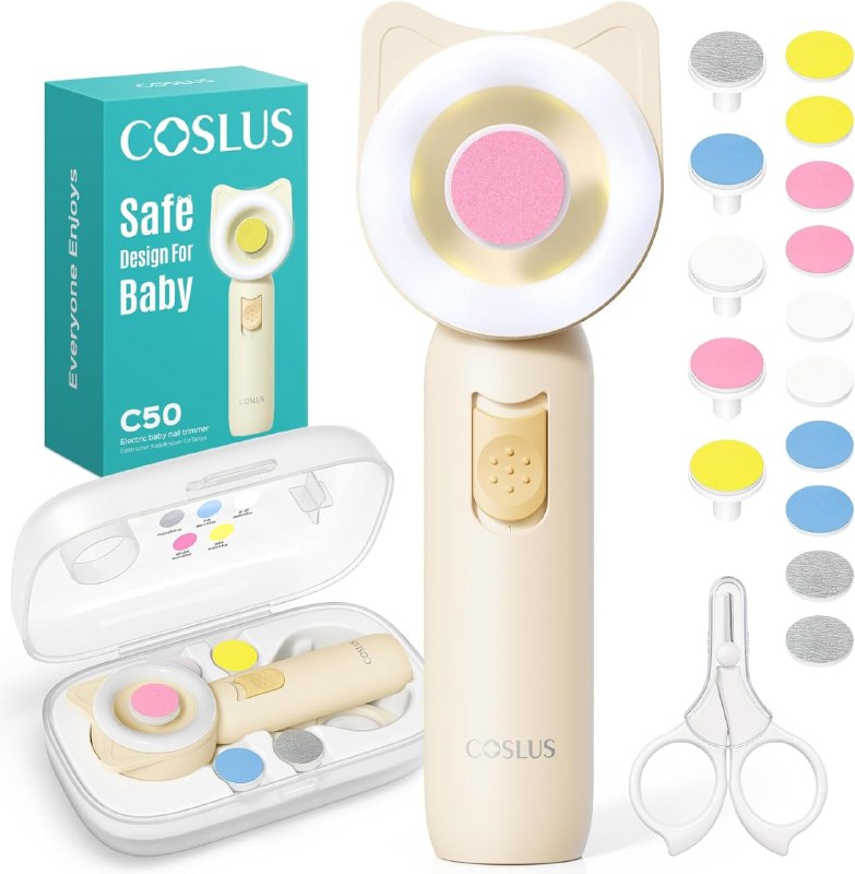 PR!CE DROP UNDER 7 ( ) COSLUS C50 Baby Electric Nail File Trimmer, Gentle & Safe