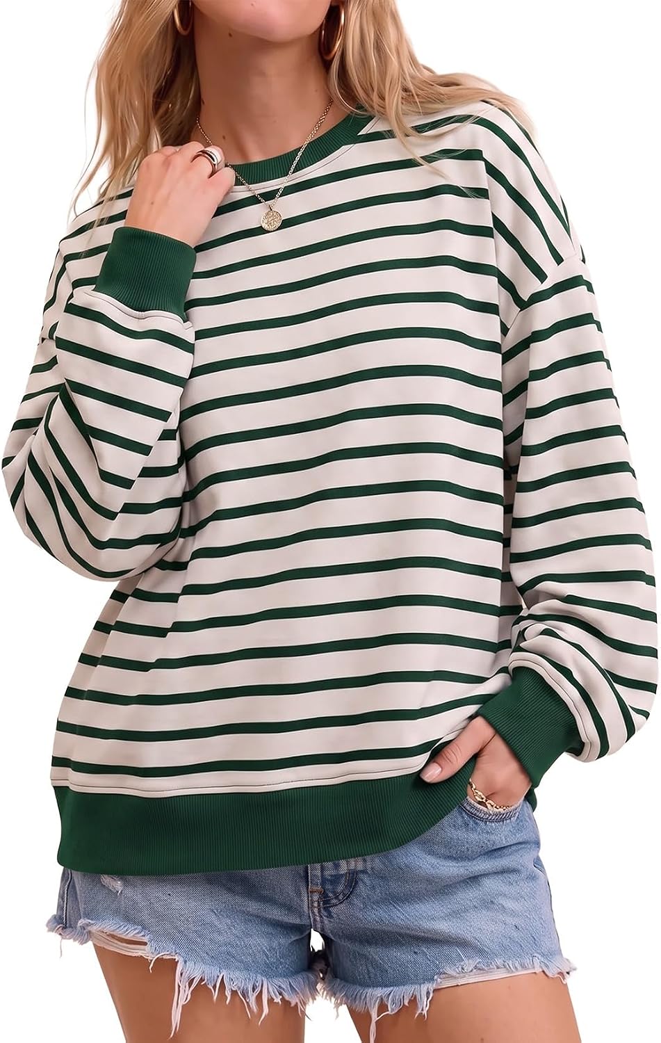 SHEWIN Striped Sweatshirts