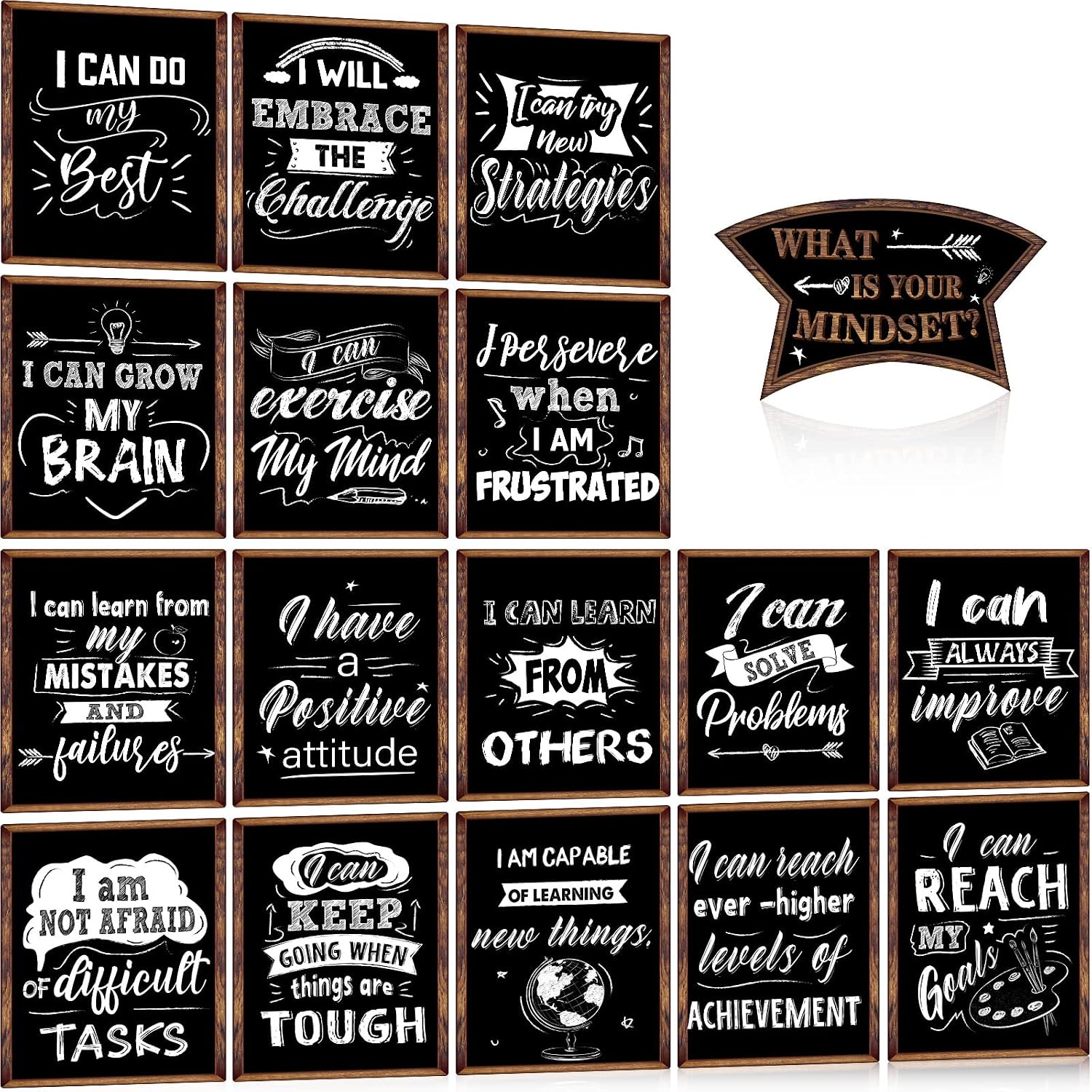 Clabby Motivational Growth Mindset Posters