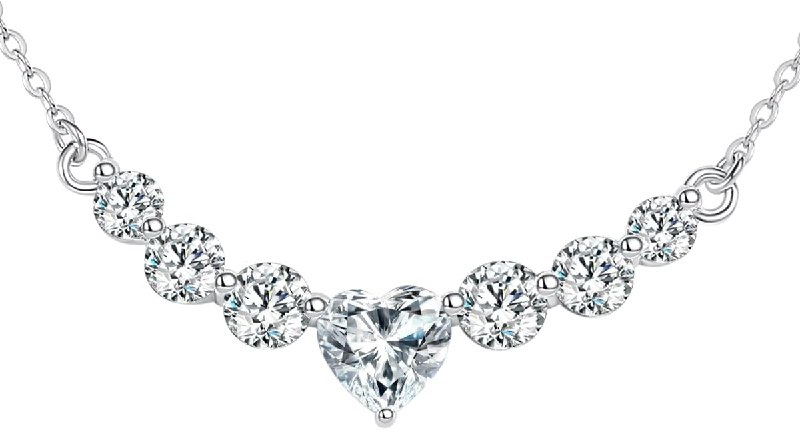 Ahvrra Moissanite Heart Necklaces