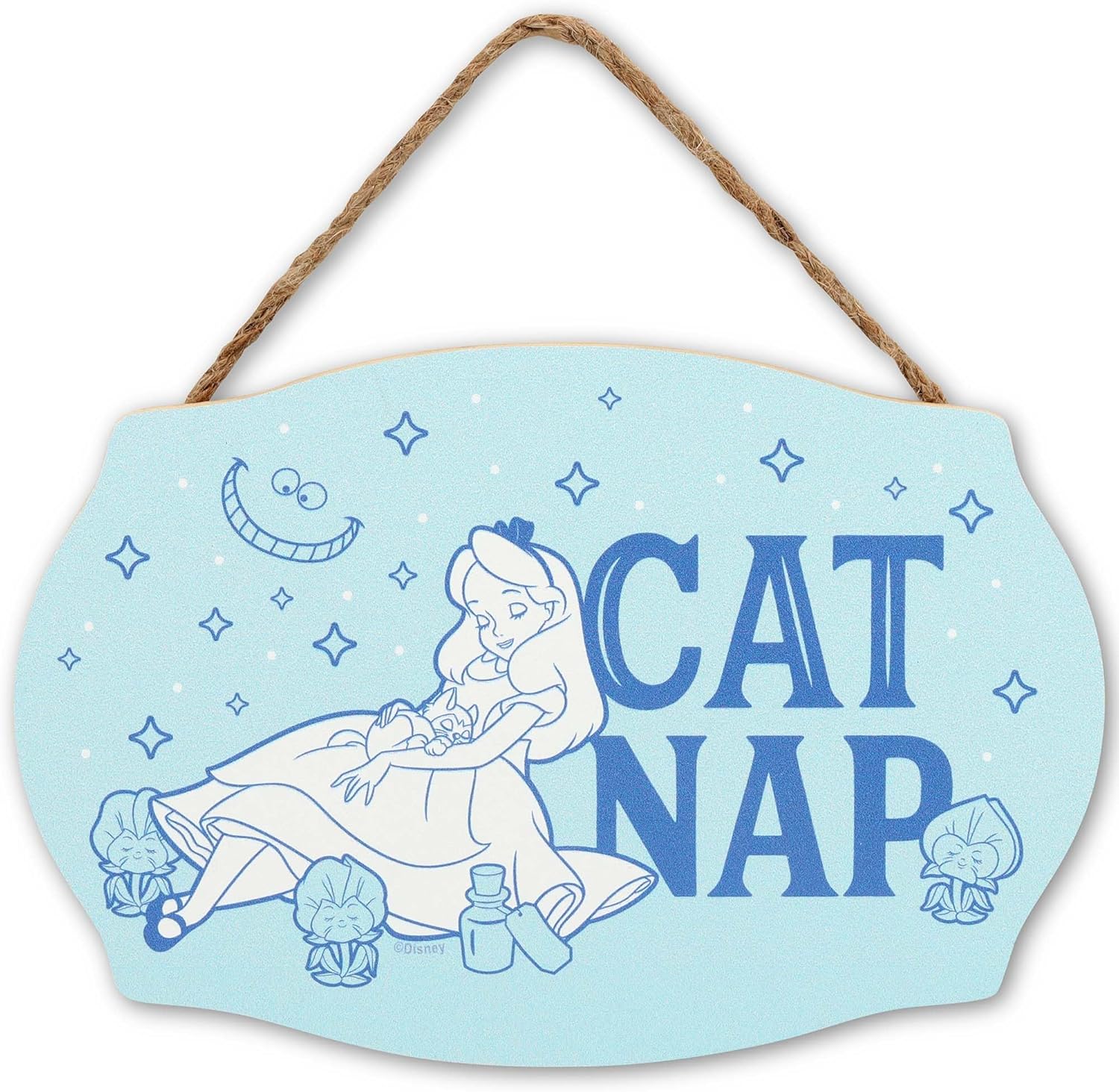 Disney Alice in Wonderland Cat Nap Hanging Wood Wall Decor