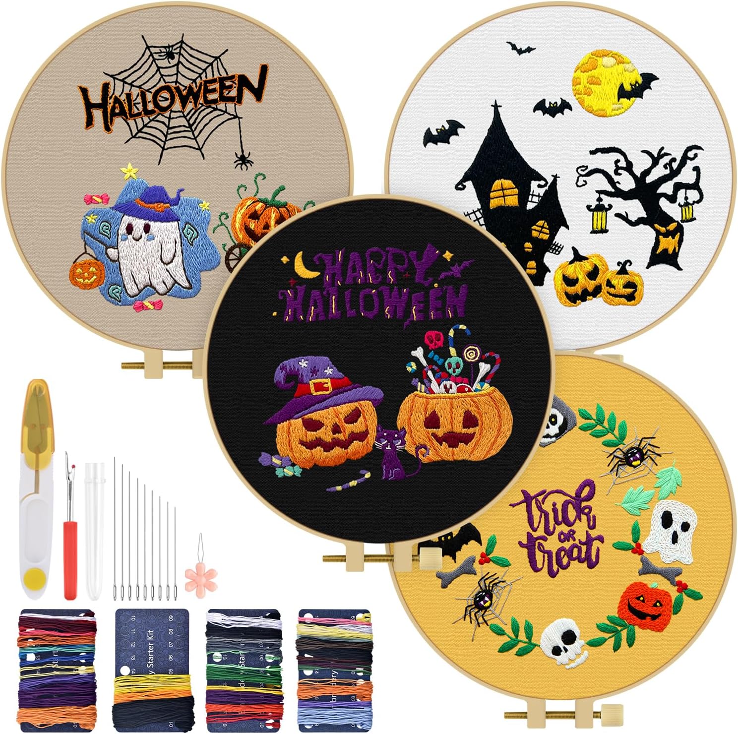 TINDTOP Halloween Embroidery Kits