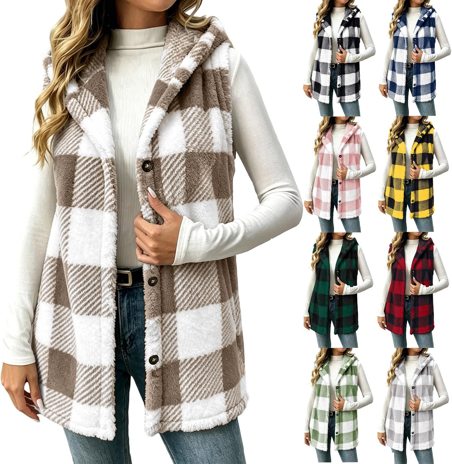 ADLVZOA Fleece Sherpa Vests