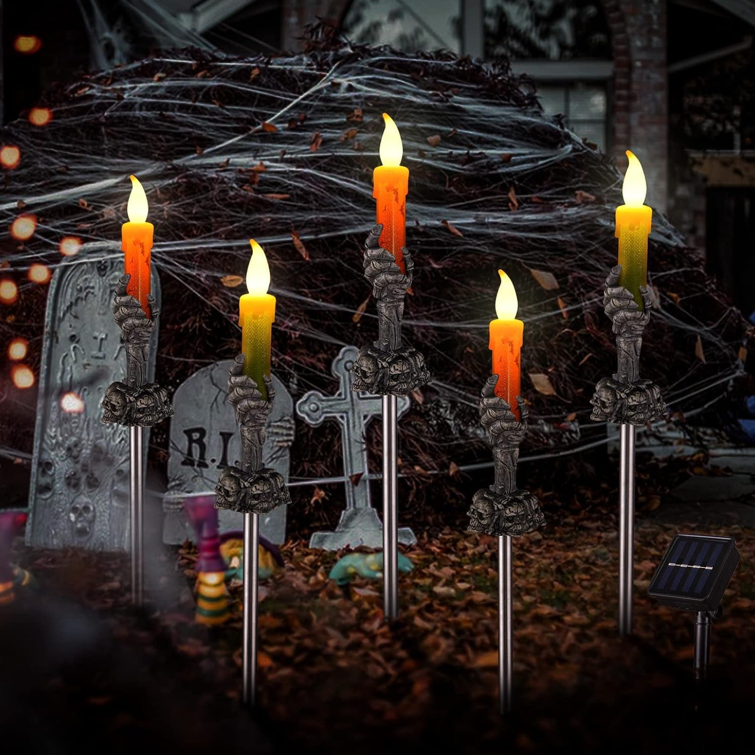 Solar Skull Pathway Lights