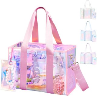 Crawing Iridescent Beach Tote Bags