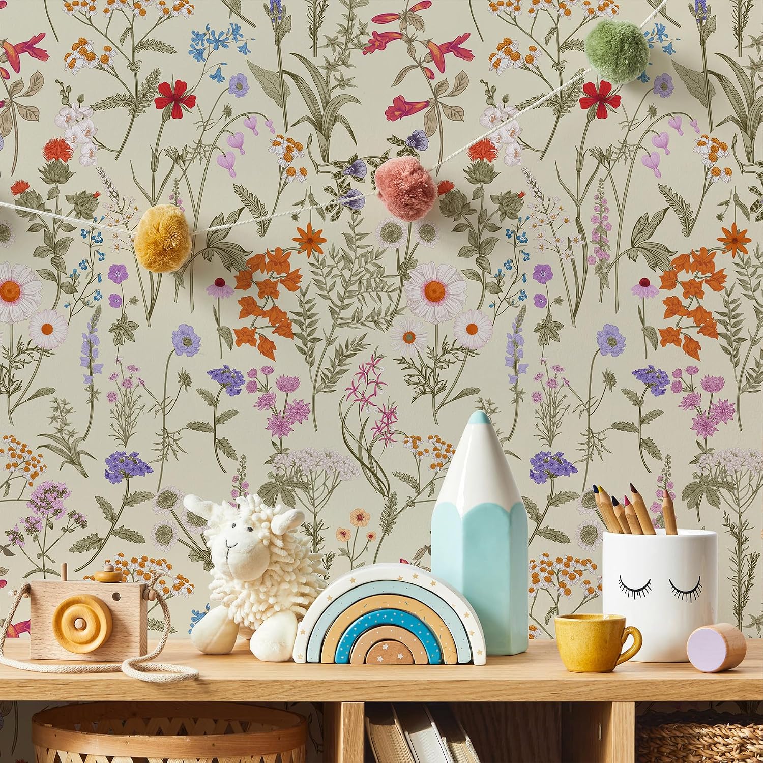 Vintage Floral Peel and Stick Wallpapers