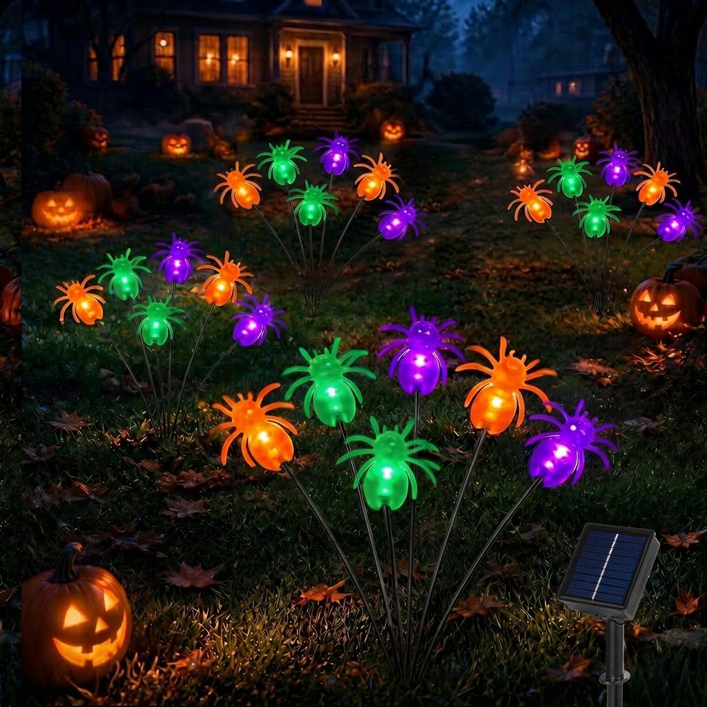 Solar Spider Halloween Decorations