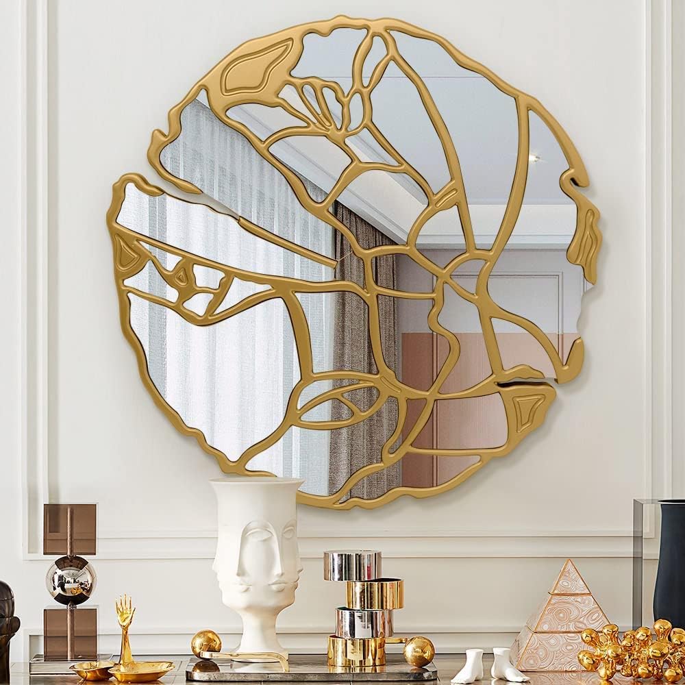 Pregaspor Round Wall Mirrors (Gold