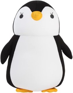 2 in 1 Cute Penguin U Shaped Neck Pillow with Neck Support for Travel, Camping, Hiking, Car, and Airplane Neck Support (black), Nurnesybieos74v95-87