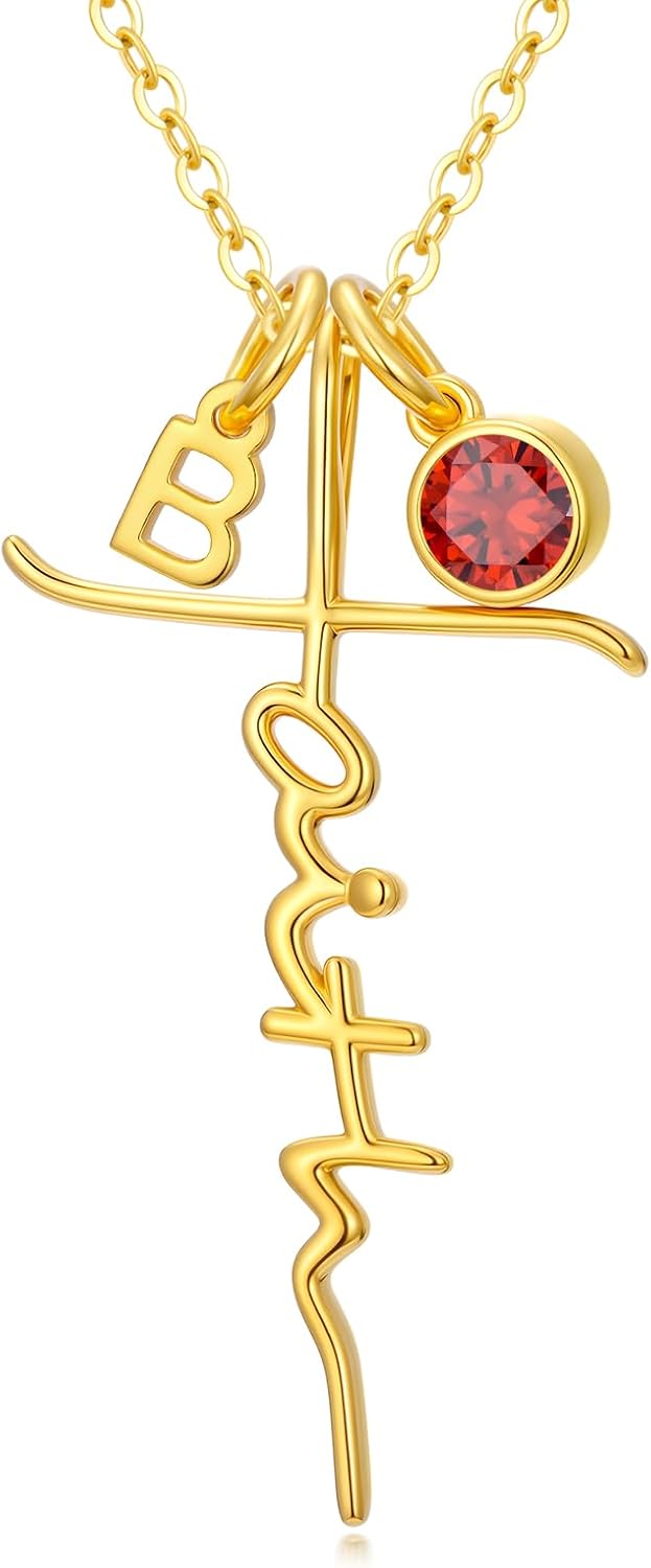 Poiuy Faith Cross Necklaces