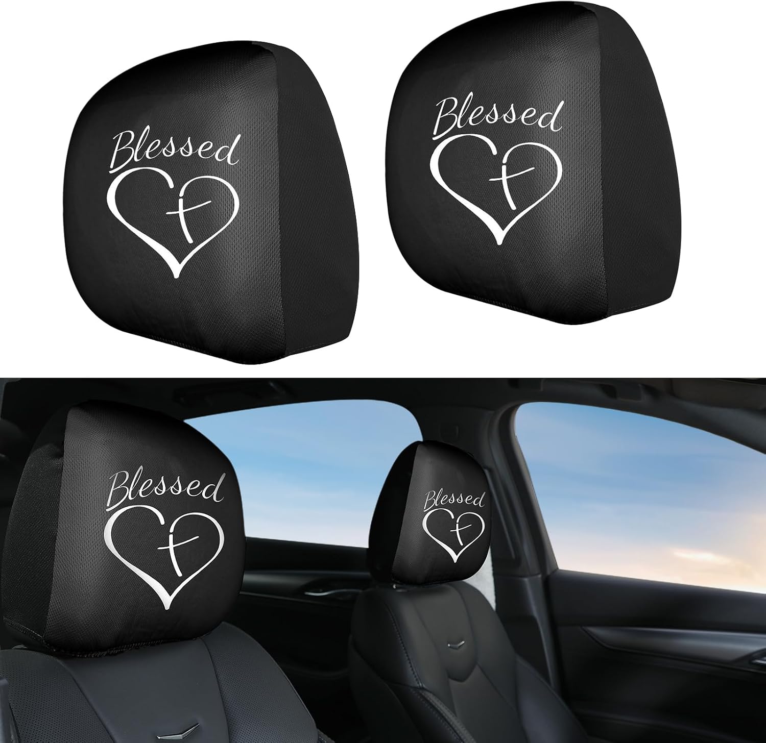YHAPW Car Headrest Covers | Automotive