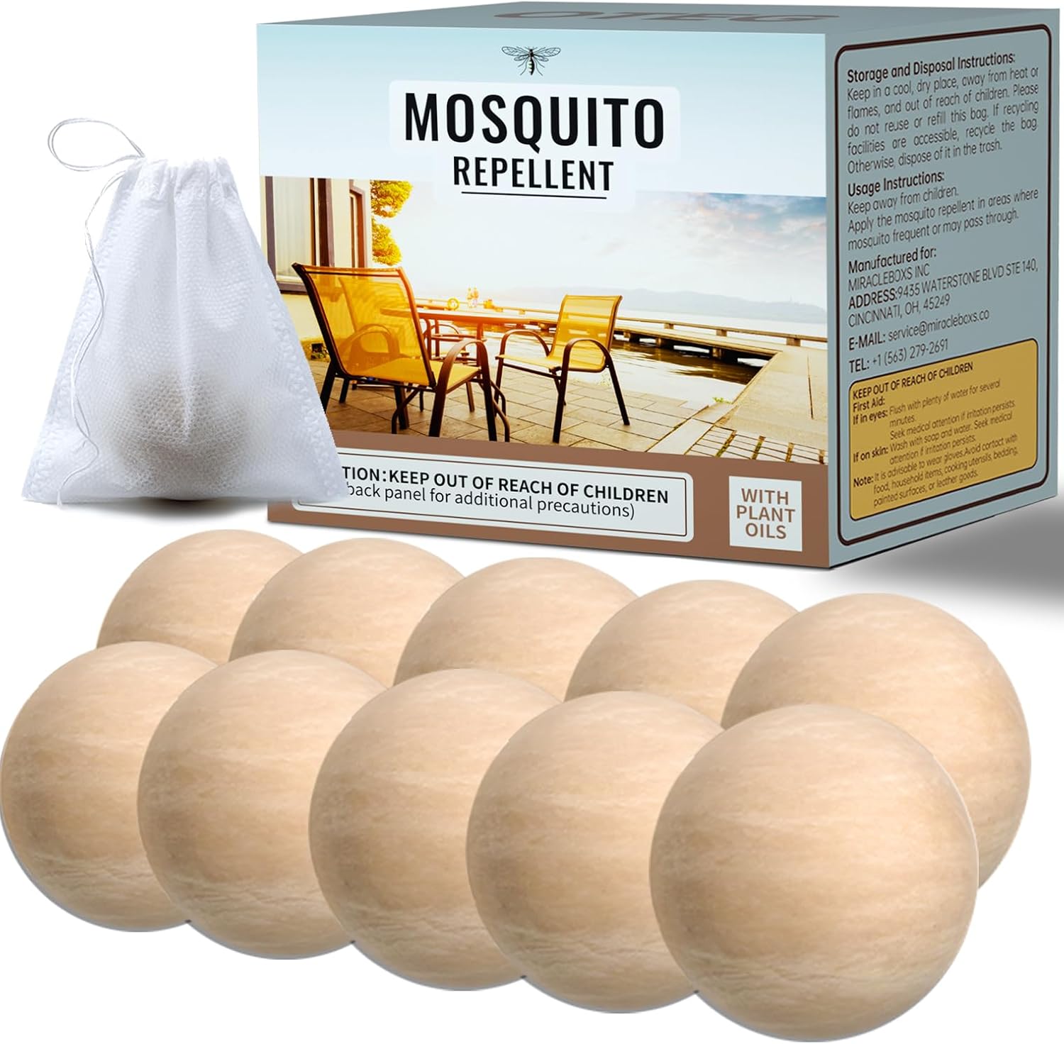 Plant-Based Mosquito Repellent Balls