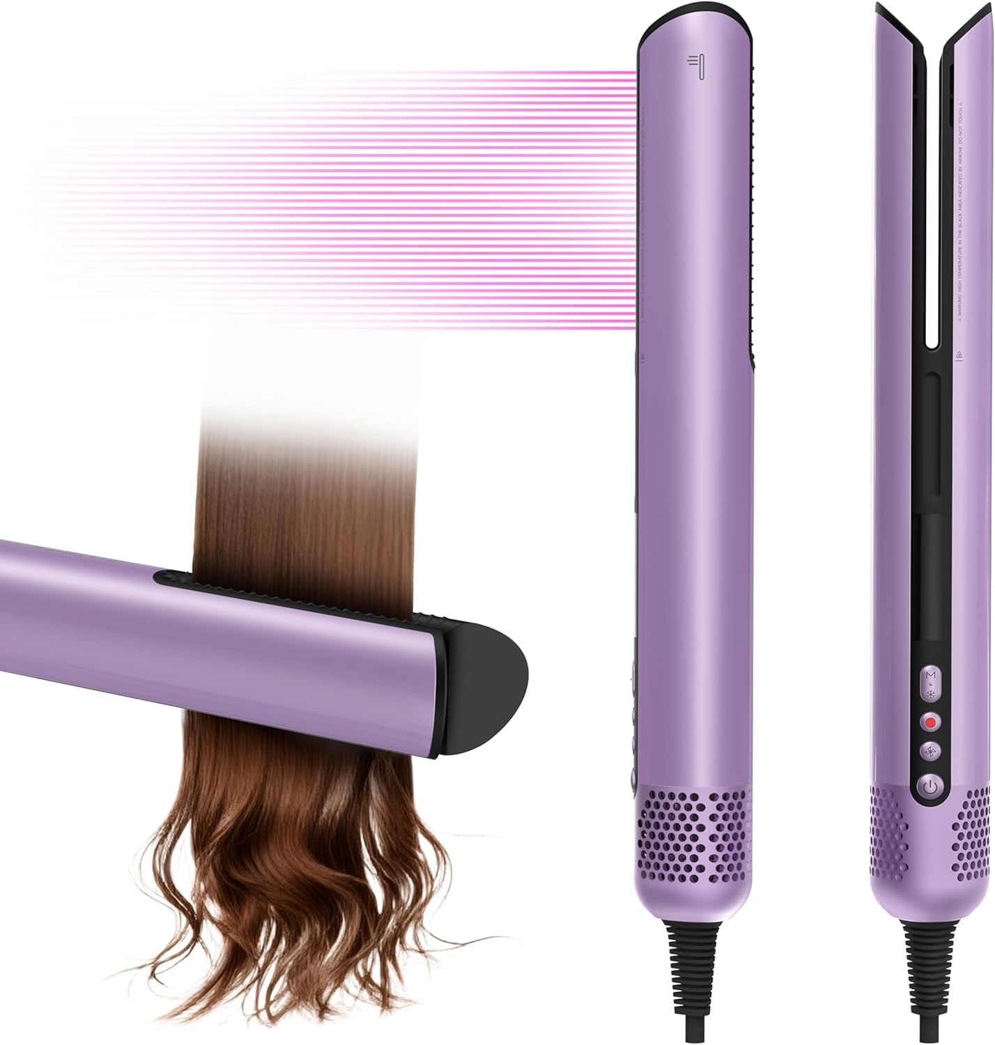 LIGHTNING DEAL JELLYFISH Air Gap Dryer, Clamp-Free Air Straightener & Blow Dryer 2-in-1 for Fine, Wavy, Straight 1A-2B & Asian Hair, Lightweight Blowout Styler, No Heated Plates, Not for Coarse/Curly 2C-4C