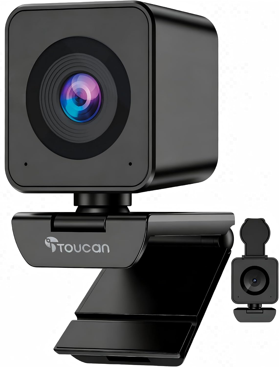 TOUCAN 1080P Webcam for pc, Webcam with Microphone for Laptop, Plug and Play USB Web Cam, 90 View Computer Camera, External Camera for Streaming, Skype, Zoom, FaceTime, Hangouts, MacBook/Tablet