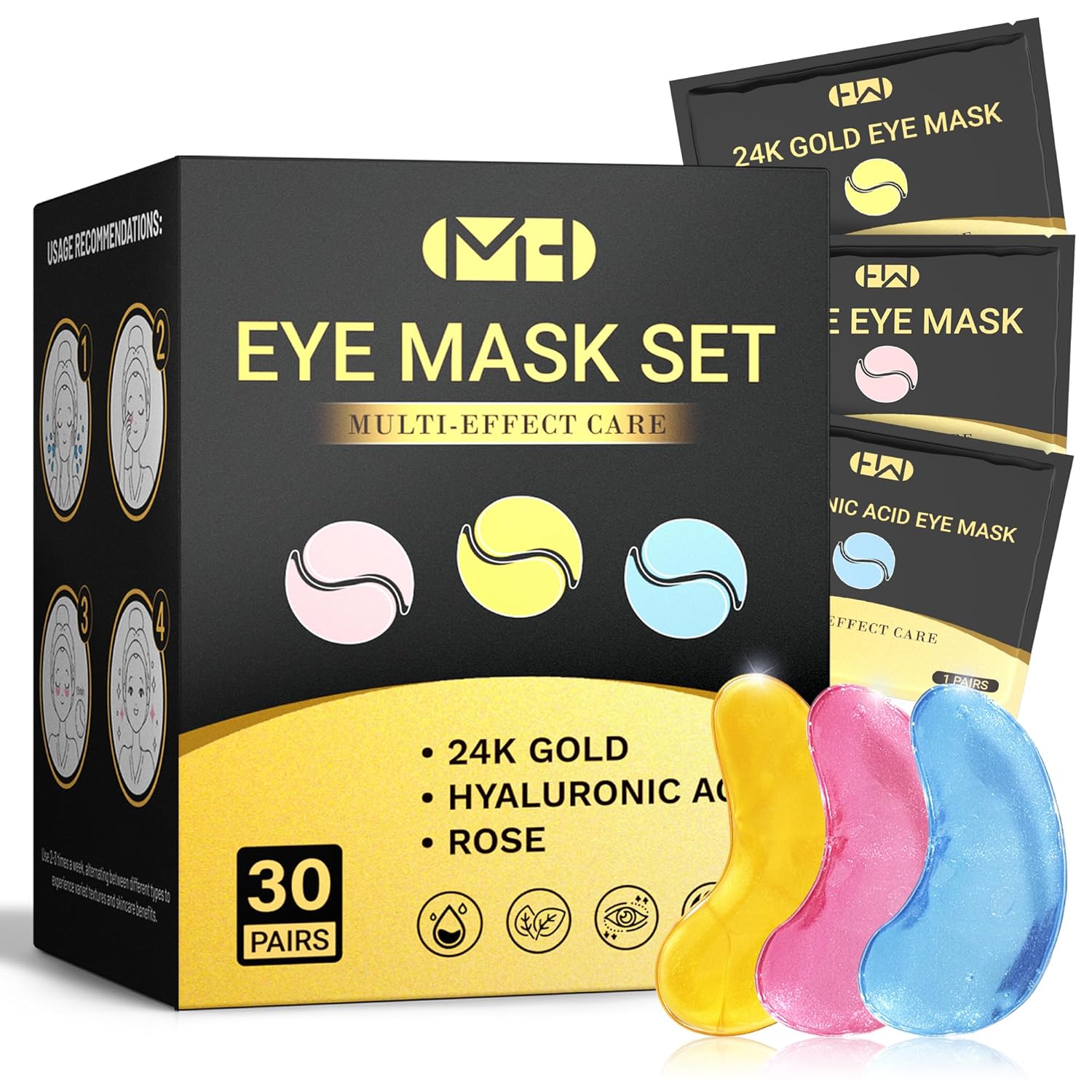24K Gold Under Eye Patches
