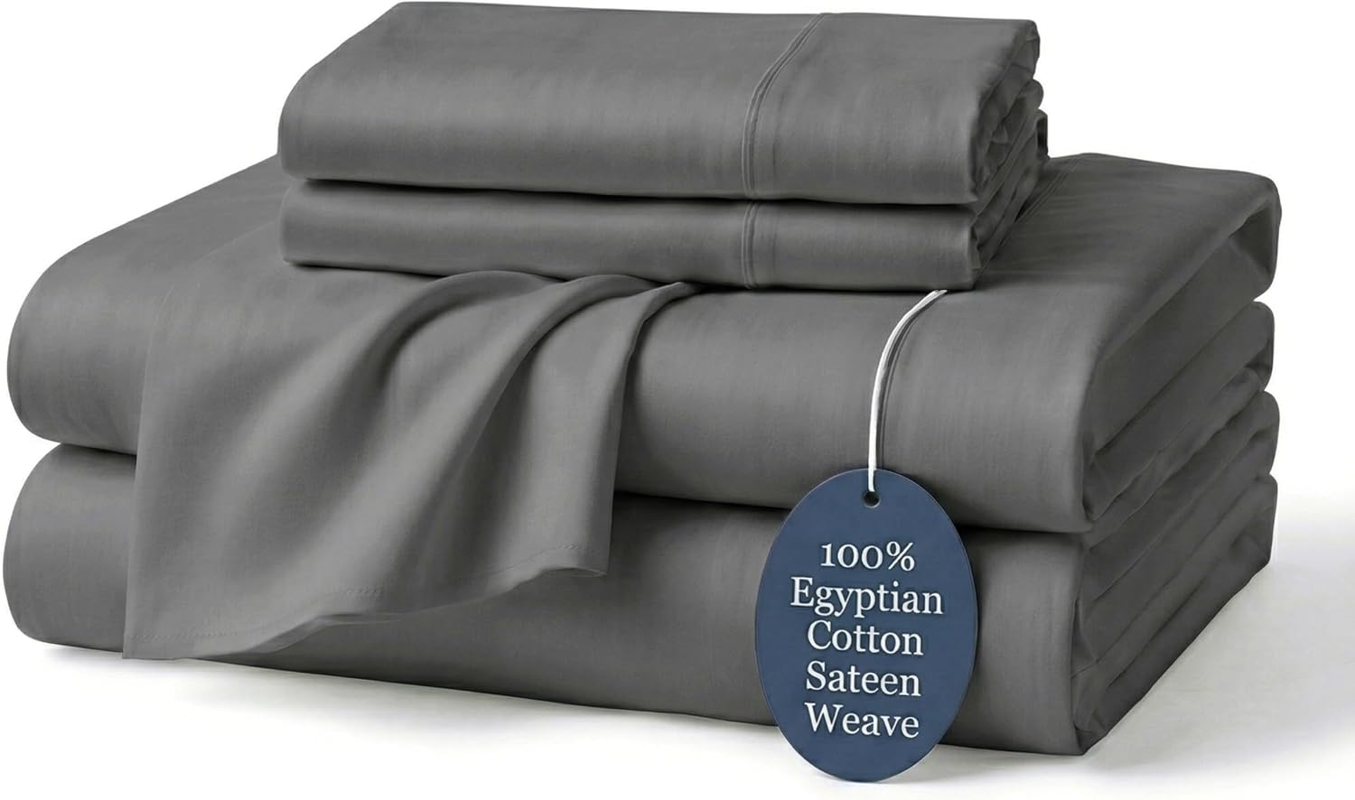 Egyptian Cotton Queen Sheets (Dark Grey