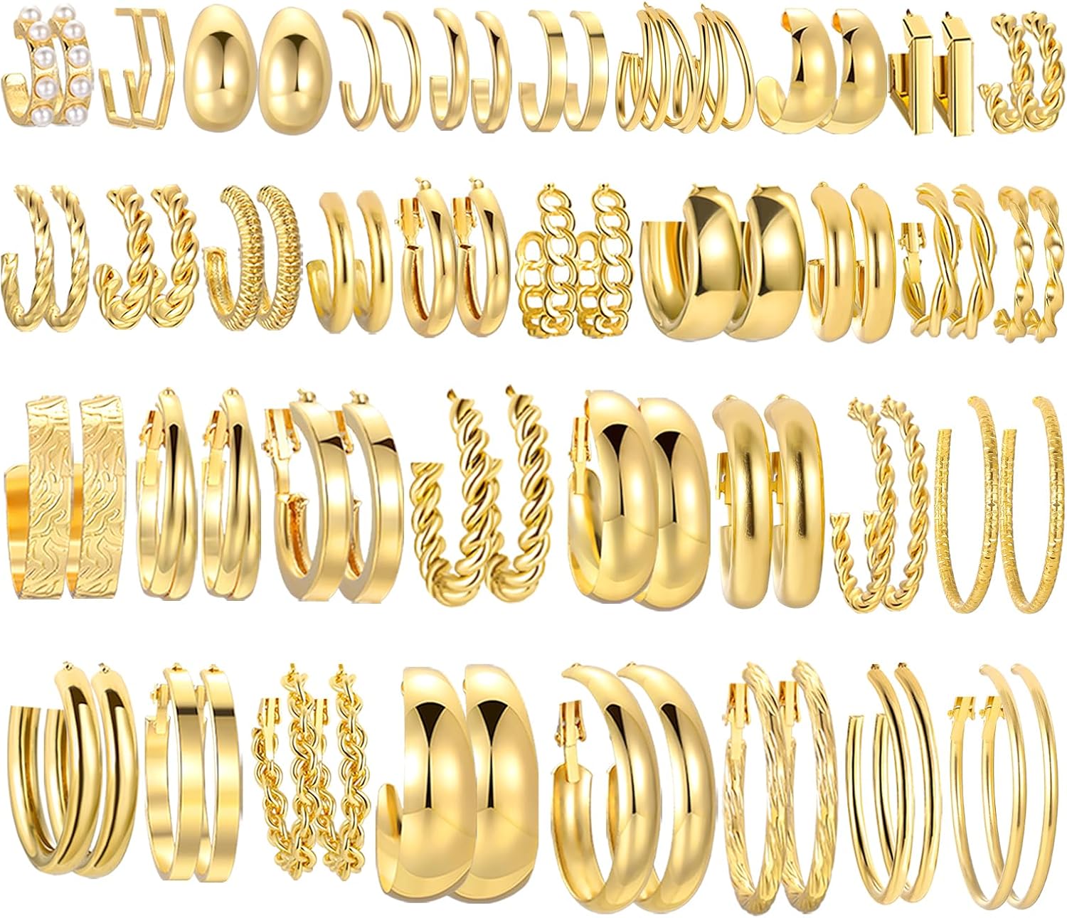Gold Hoop Earring Sets