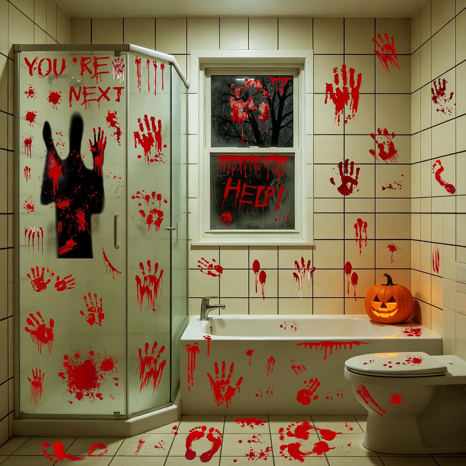 Bloody Halloween Floor Decals