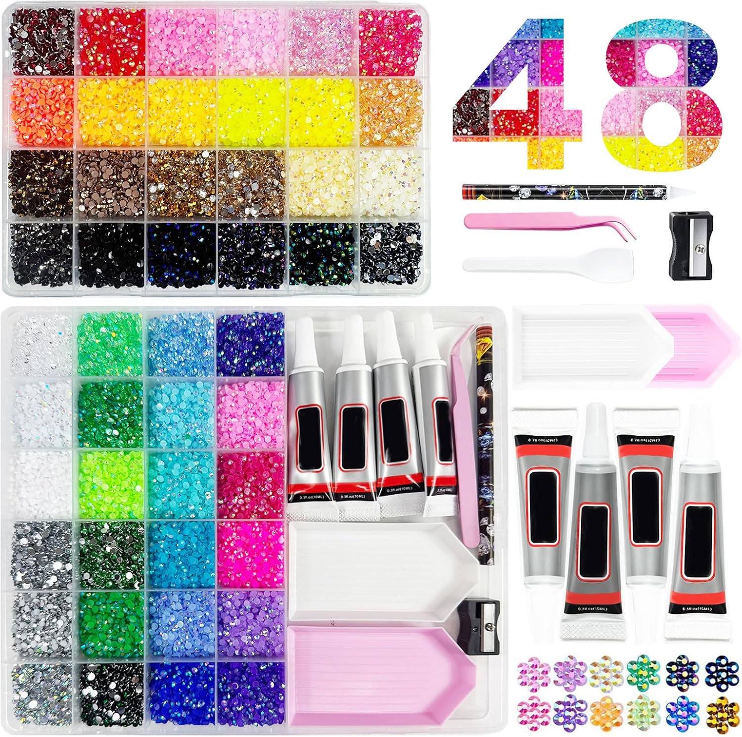 Resin Jelly Rhinestones (48 Colors