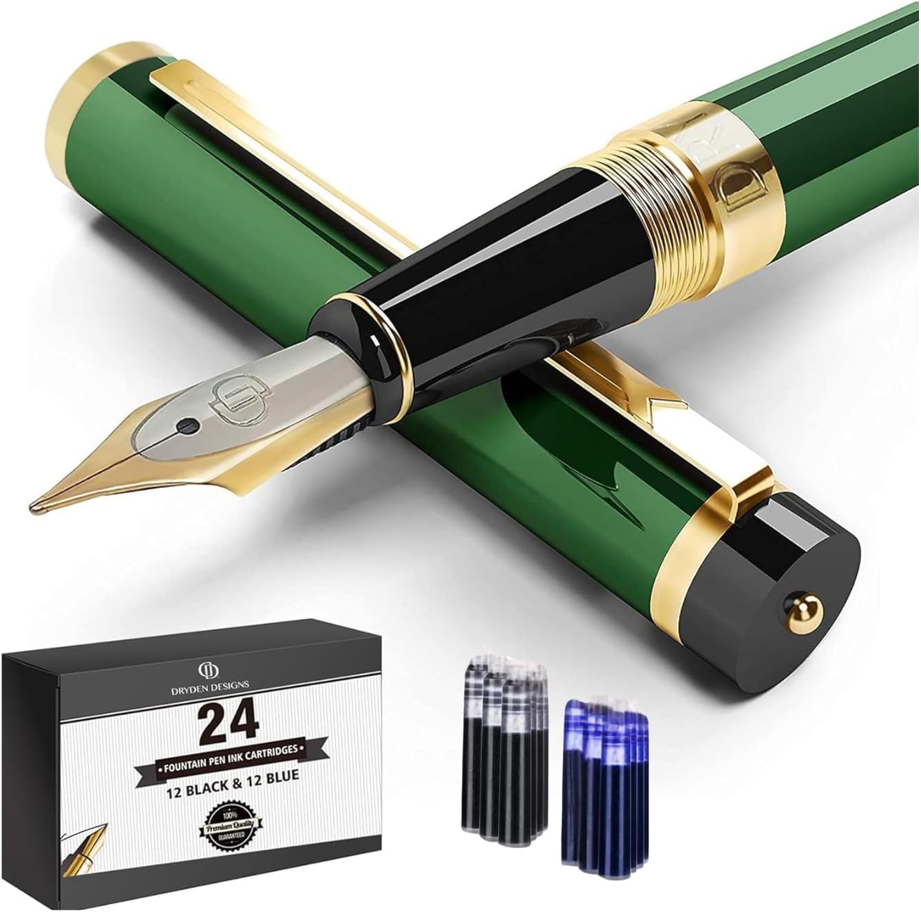 Dryden Designs Fountain Pens (Emerald Green