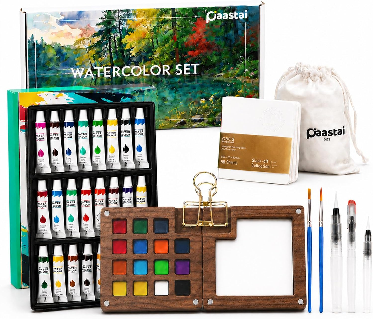 24 Color Pastel Watercolors