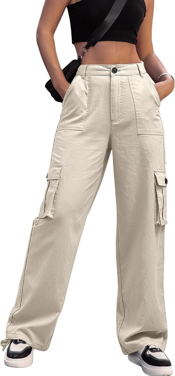 Women's High Waisted Cargo Pants
