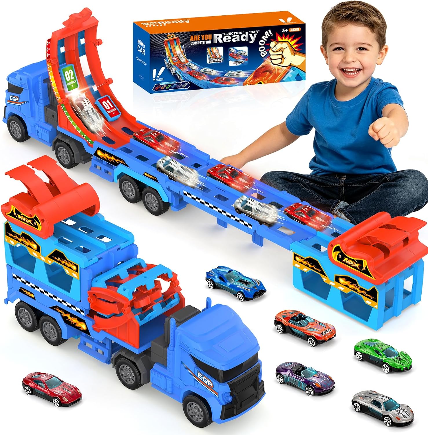 Toddler Race Track Car Carriers