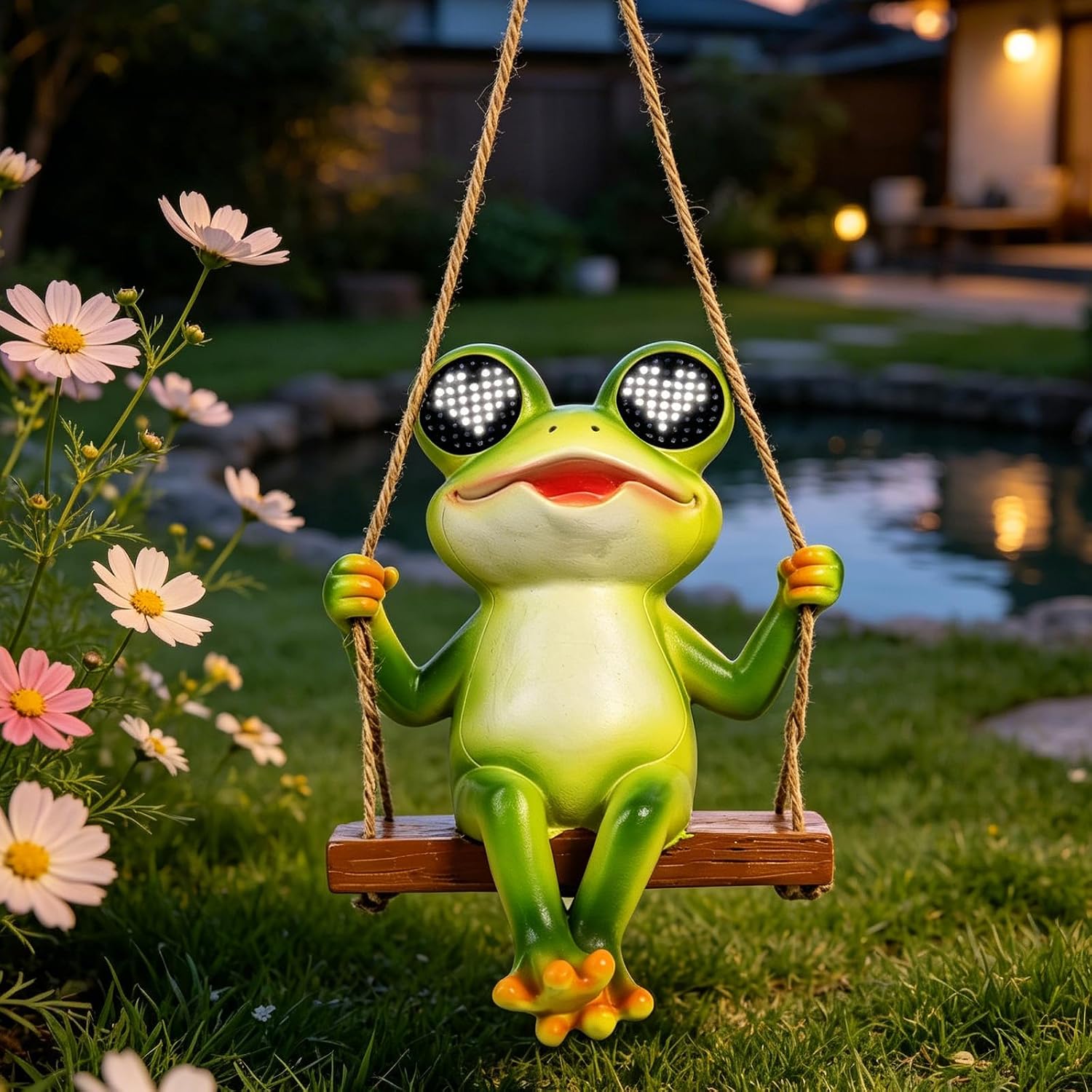 Rngmsi Solar Frog Garden Lights