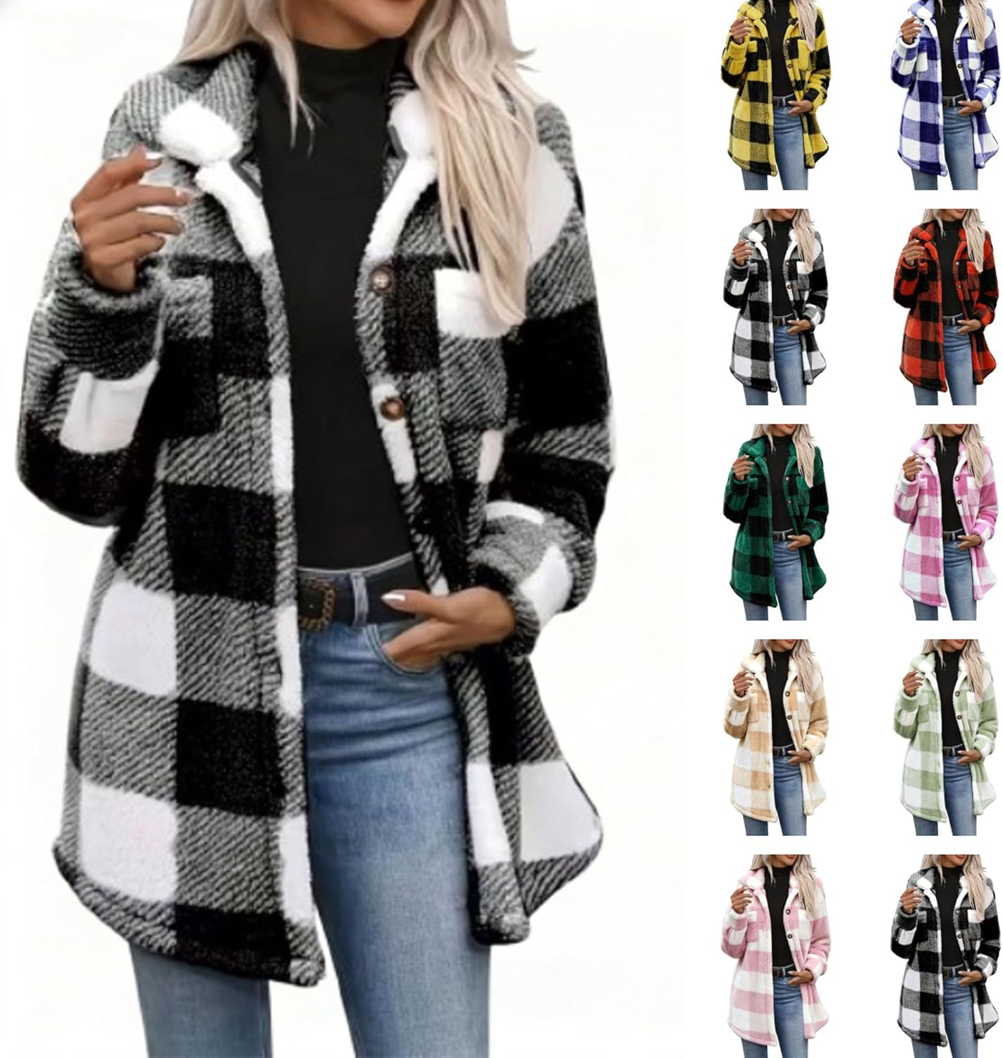 Plaid Fleece Jackets