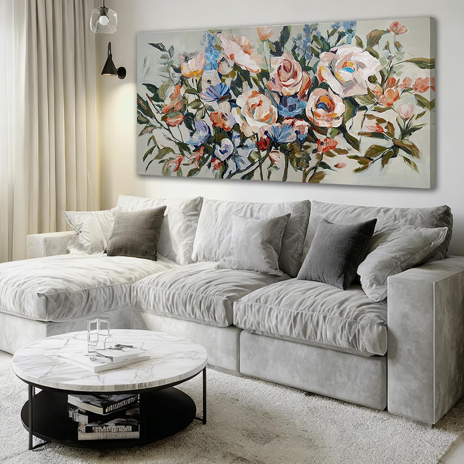 NBAODAN Large Floral Wall Arts