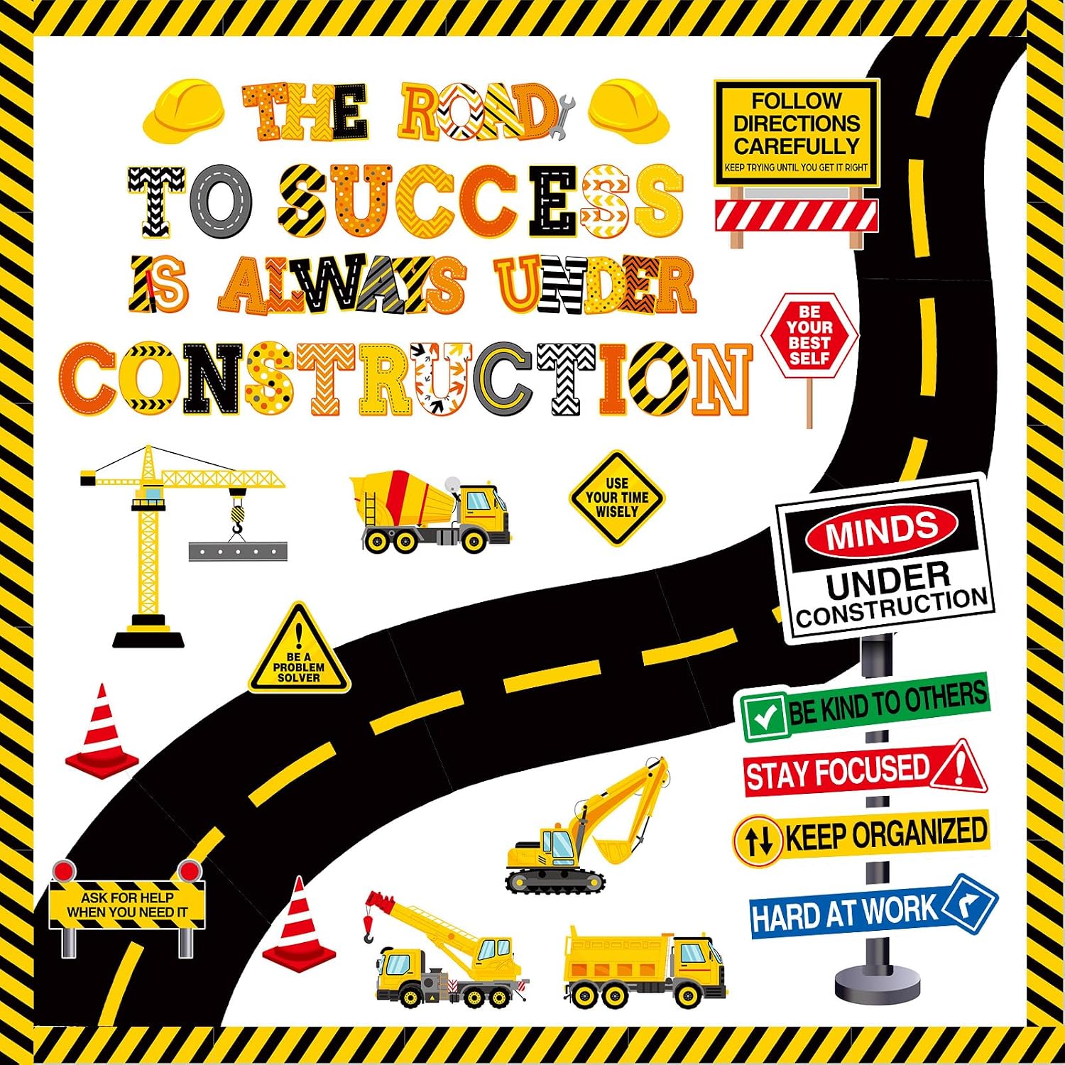 Honoson Construction Bulletin Board Decors