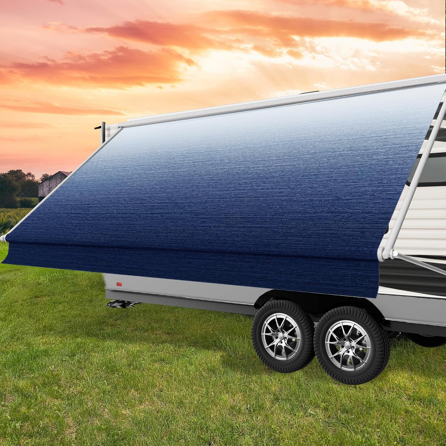 RV Awning Fabrics (Ombr Blue