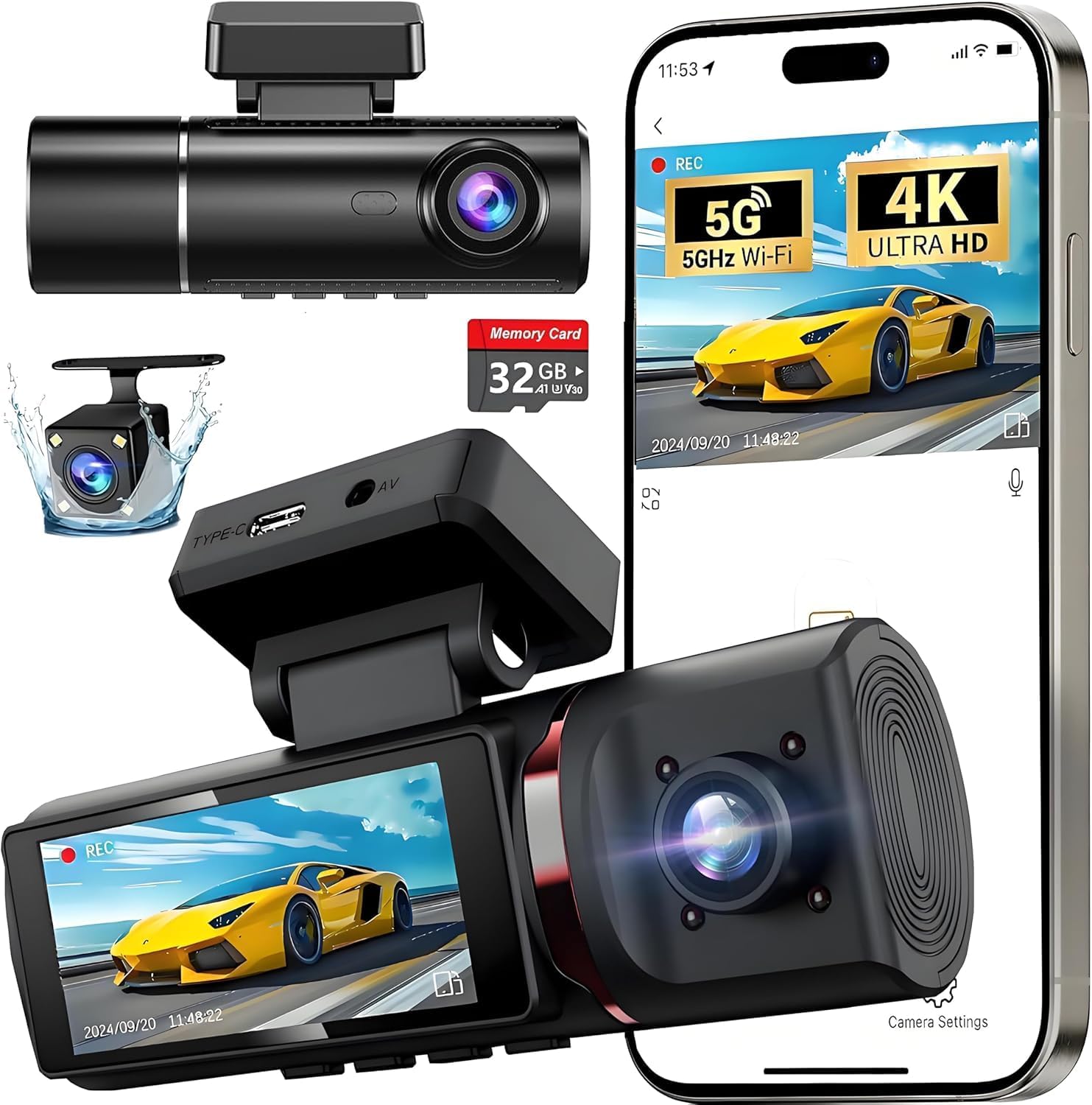 4K WiFi Dash Cams