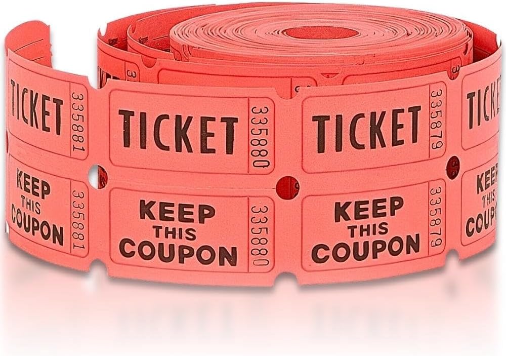 Double Ticket Rolls (Assorted Colors