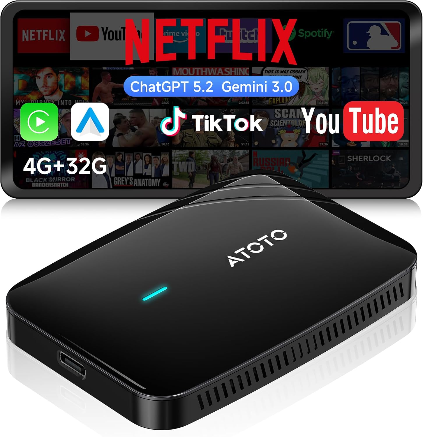 ATOTOSELECT Wireless CarPlay Adapters