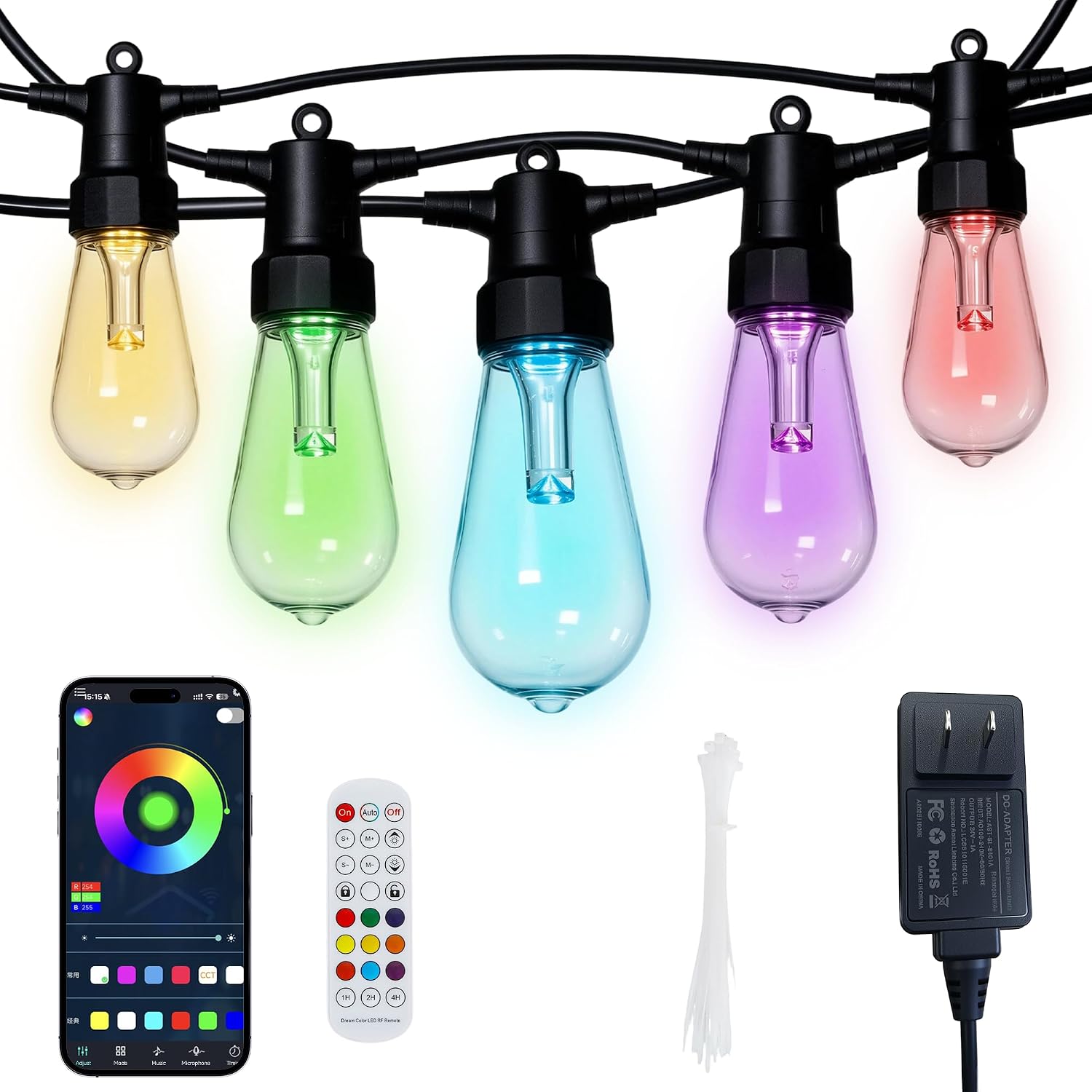 LotusLamp Smart Outdoor String Lights