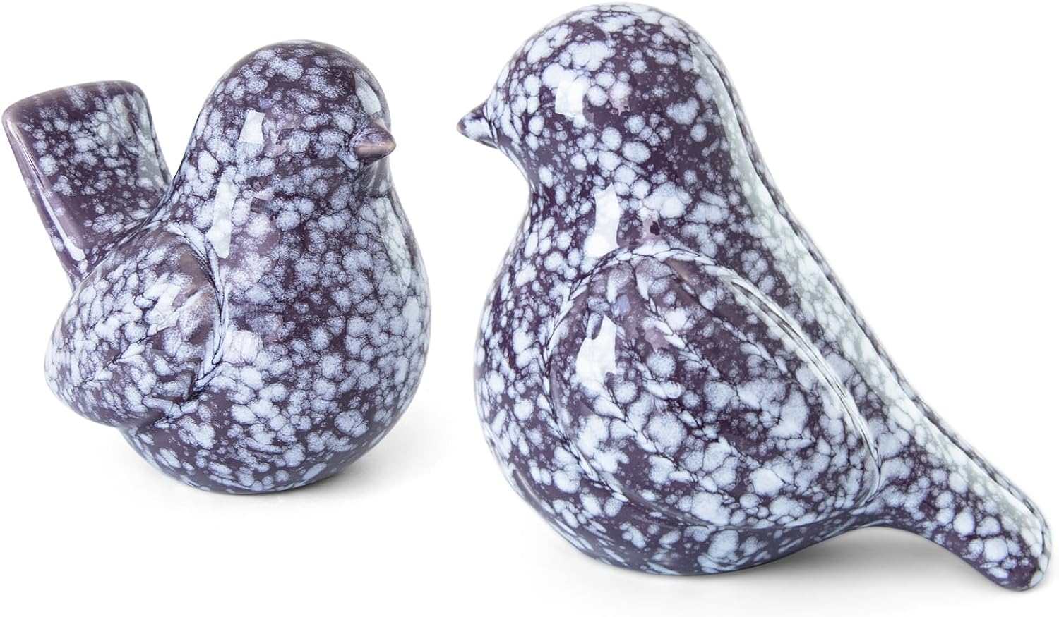Purple Birds Statues Home Decor, Modern Bird Figurines Decor
