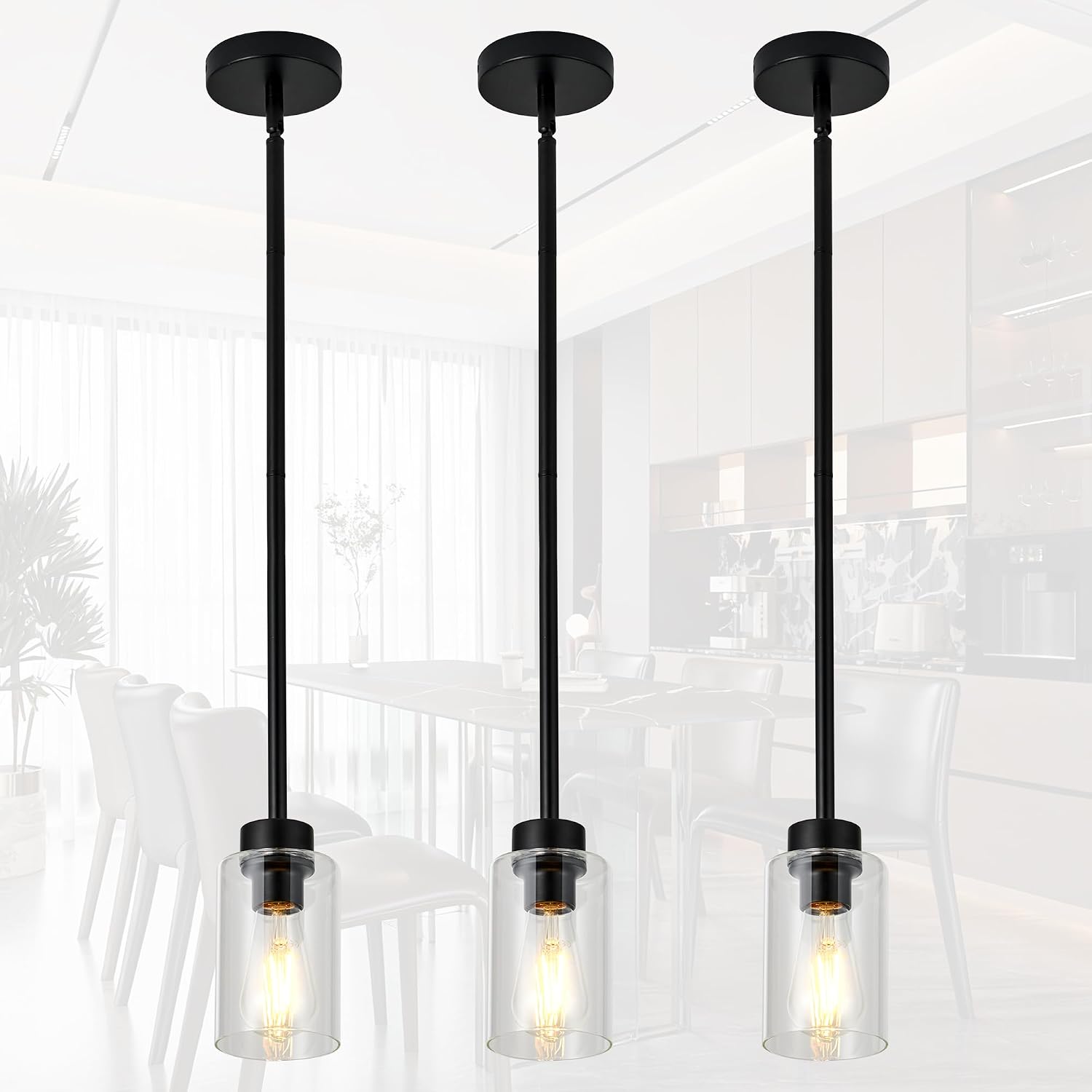 Black Glass Pendant Lights