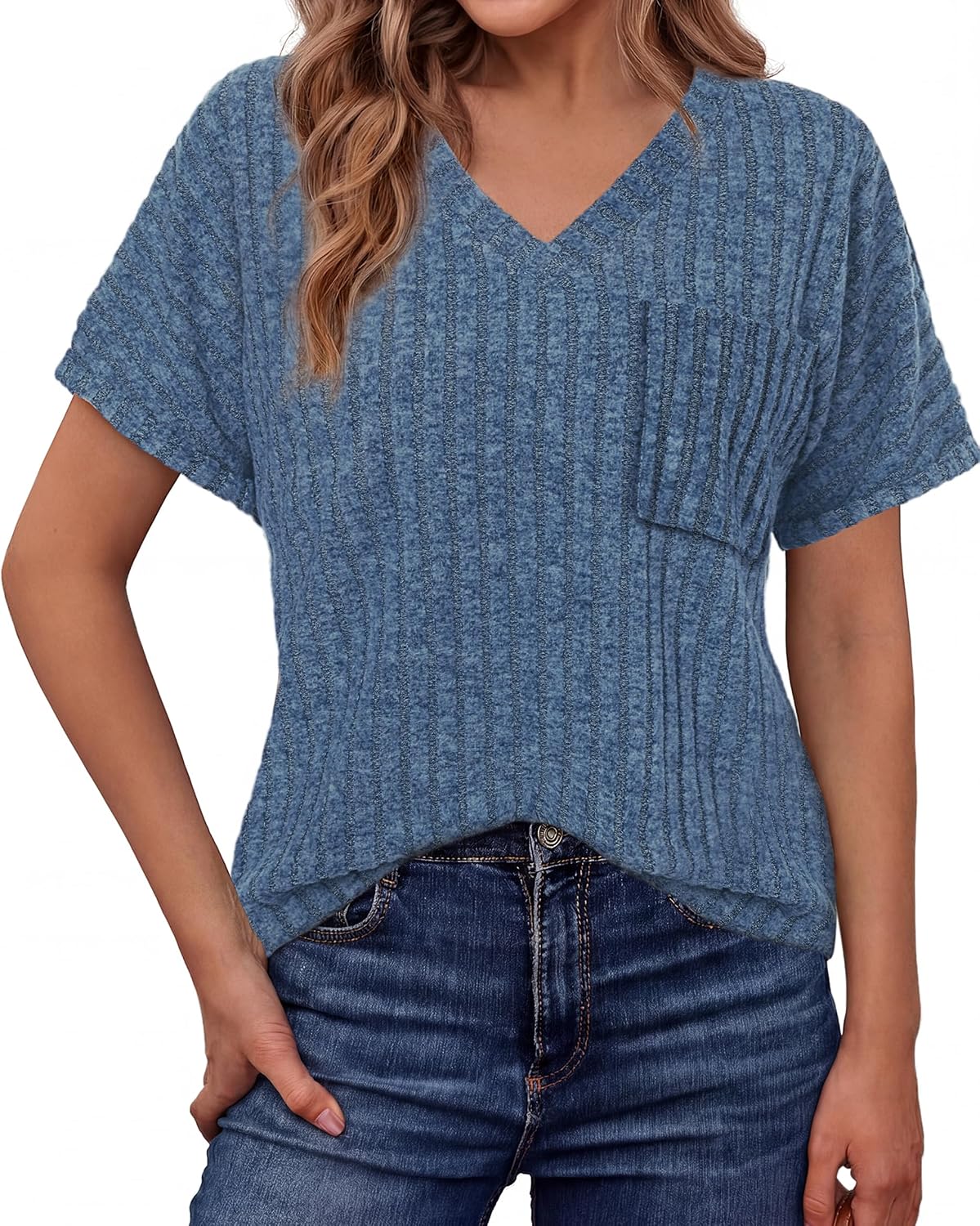 Women's V Neck Summer Tops