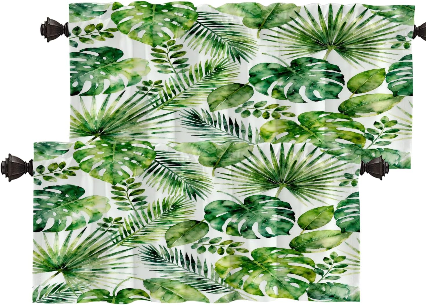Tropical Leaf Kitchen Valances