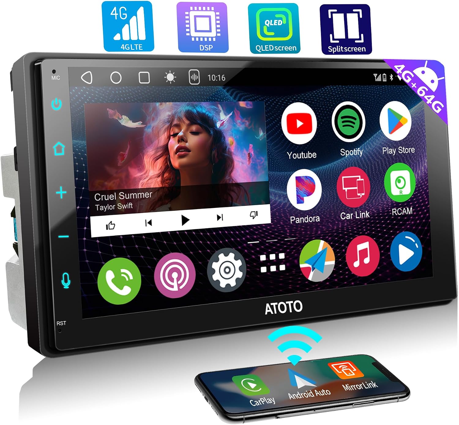 ATOTOZONE A6PF Plus Car Stereos (Dual
